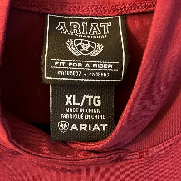 Ariat Burgundy Long Sleeve Top - Picture 2 of 5
